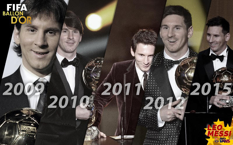 Messi 5 facher FIFA Balon de oro Gewinner - Weltfussballer, bereits eine Legende