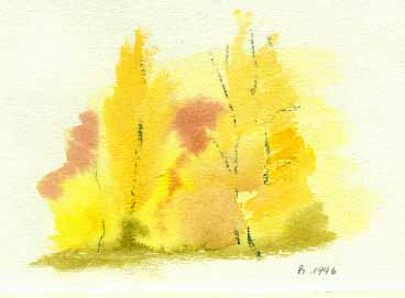 Herbstbild am Galgen in Ernen, VS, Monika 1996