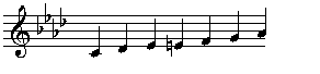 s = {0, 1, 3, 4, 5, 7, 8} = { C, Db, Eb, E, F, G, Ab}